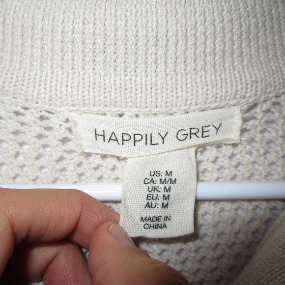 Happily Grey Junior Knit Cream Crop Top - Picture 3 of 4
